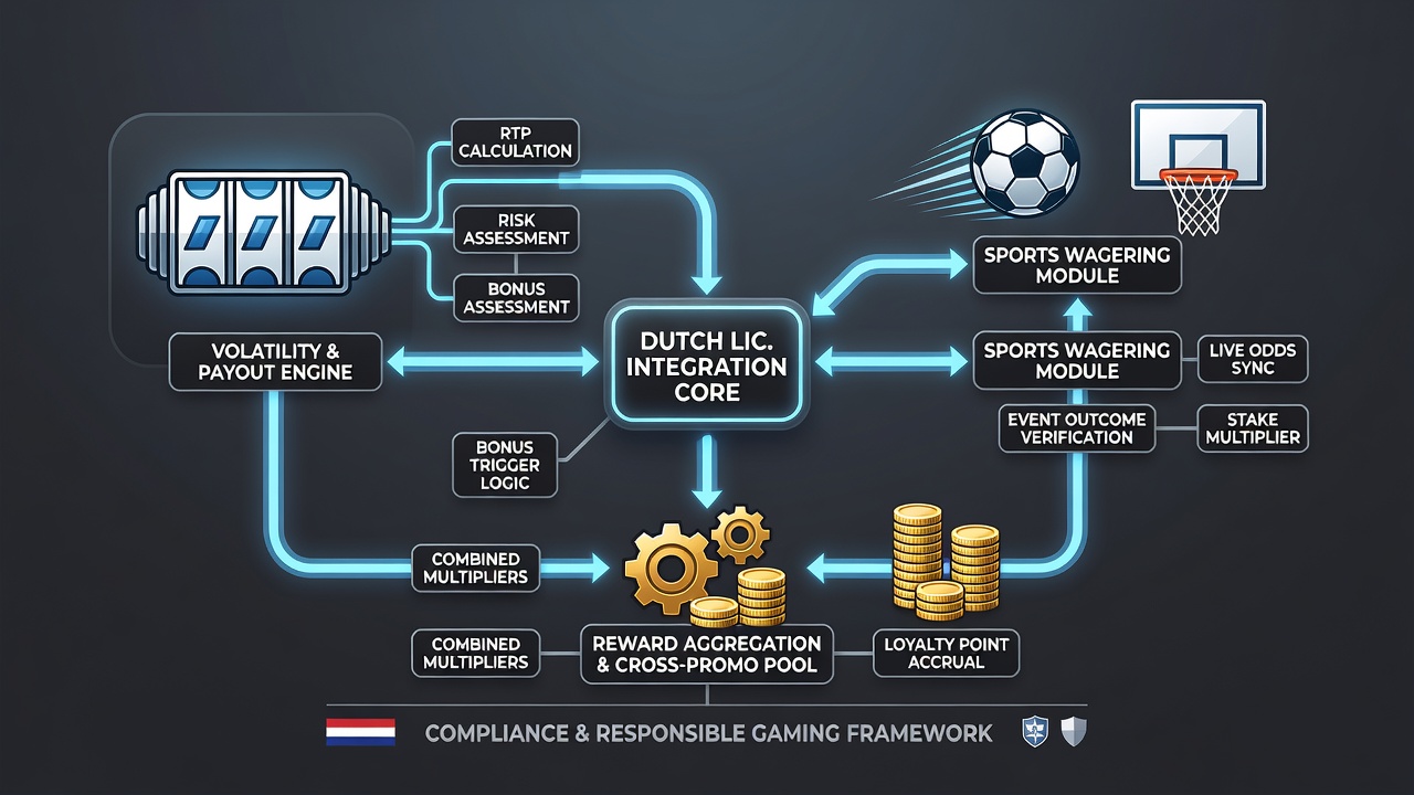 Grafiek die de koppeling tussen slotvolatiliteit en sportweddenschappen weergeeft op Nederlandse platforms