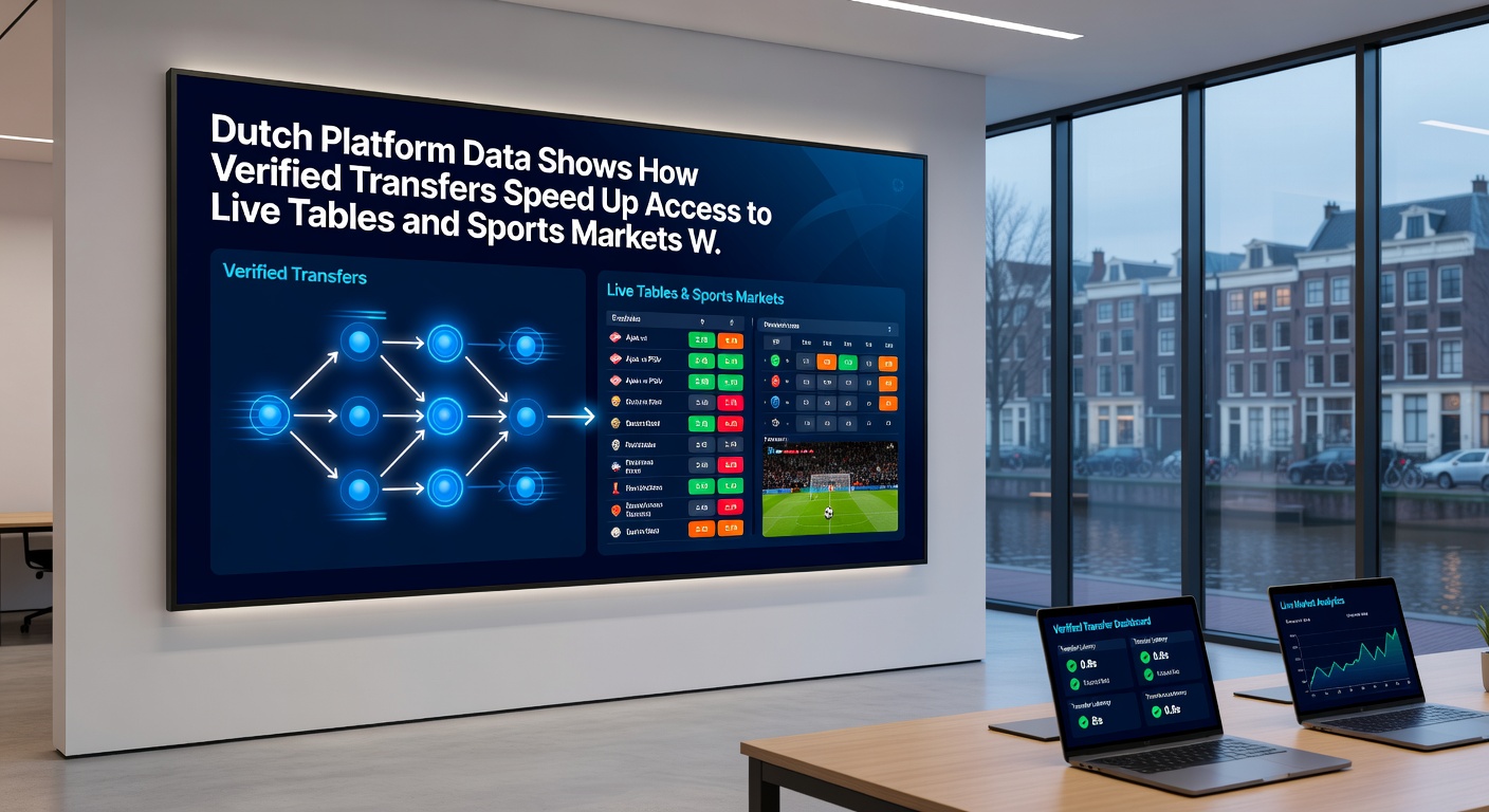 Grafiek die de versnelde toegangstijden toont voor live tafels en sportmarkten na geverifieerde transfers op Nederlandse platforms
