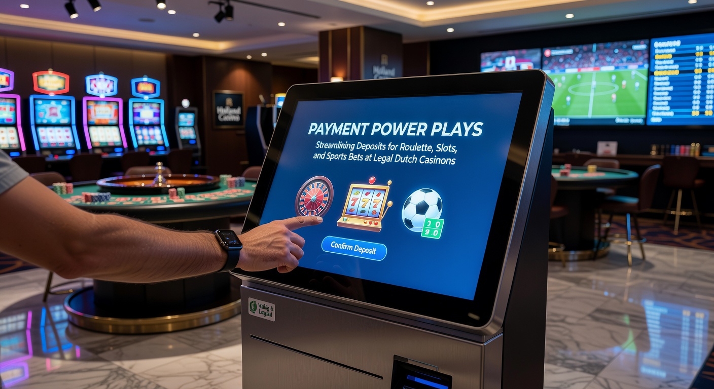 Schermafbeelding van een snelle iDEAL-storting op een Nederlands casino-platform, met roulette-tafel en sportweddenschappen op de achtergrond