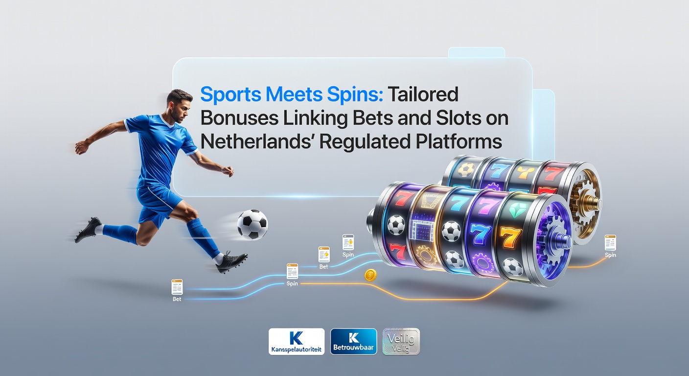 Voorbeeldinterface van een Nederlands gereguleerd casino waar een speler een hybride bonus activeert, met opties voor sportweddenschappen aan de ene kant en slotspellen aan de andere, inclusief bonusvoorwaarden en promotie-details