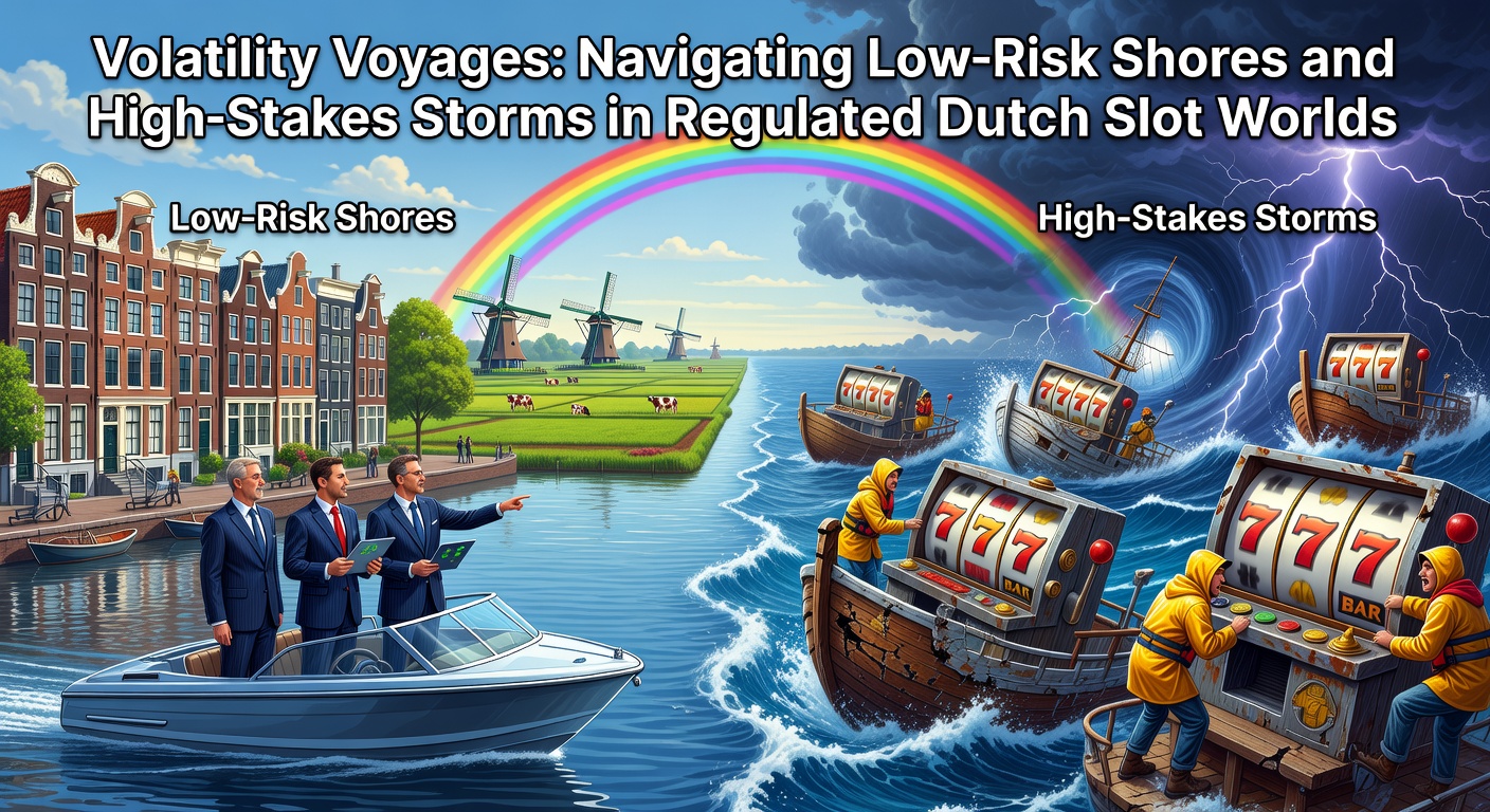 Grafiek met volatiliteitscurve's van slots, toonend lage en hoge risico-profielen in een Nederlandse casino-omgeving